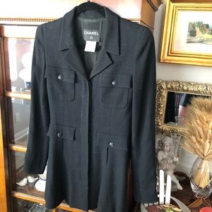 Authentic Chanel Black Peplum Jacket